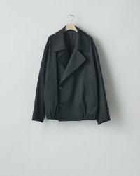 ssstein         W/SI SATIN OVERSIZED DOUBLE BREAST BLOUSON・BLACK