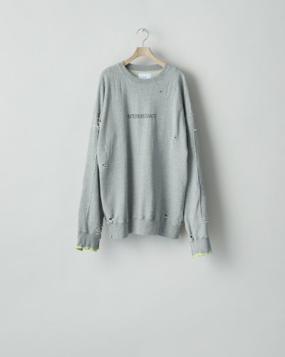 画像1: stein         OVERSIZED REBUILD SWEAT LS・TOP GREY