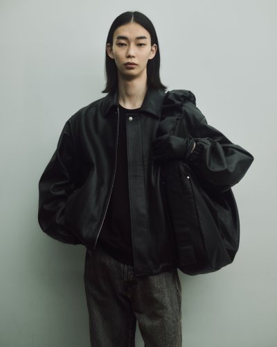 画像3: ssstein         SHIRRING HANDLE LEATHER SHOULDER BAG・LEATHER/BLACK