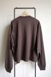 画像2: renewces       "Front switching over 1 point embroidery T-sh"・moka brown (2)