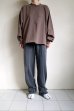 画像9: renewces       "Front switching over 1 point embroidery T-sh"・moka brown