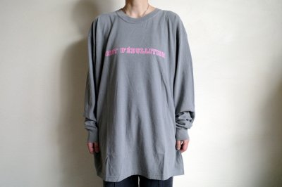 画像6: renewces       "L/S print T-sh"・light shadow grey×pink print