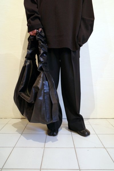 画像17: ssstein         SHIRRING HANDLE LEATHER SHOULDER BAG・LEATHER/BLACK