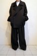 画像13: ssstein         W/SI SATIN OVERSIZED DOUBLE BREAST BLOUSON・BLACK