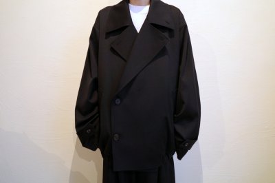 画像10: ssstein         W/SI SATIN OVERSIZED DOUBLE BREAST BLOUSON・BLACK