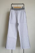 renewces       "combi pants of different materials"・wht.blue×grey