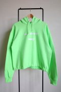 renewces       "Short lengths box hooded parka"・neon green