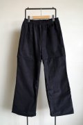 renewces       "bicolor 2 materials combi pants"・dark navy×black