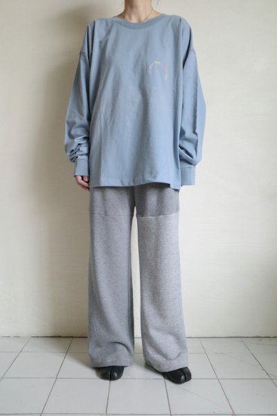 画像10: renewces       "Embroidery box L/S T-sh"・denim blue