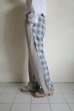 画像7: renewces       "bicolor combination pants"・g.beige×tartan checked