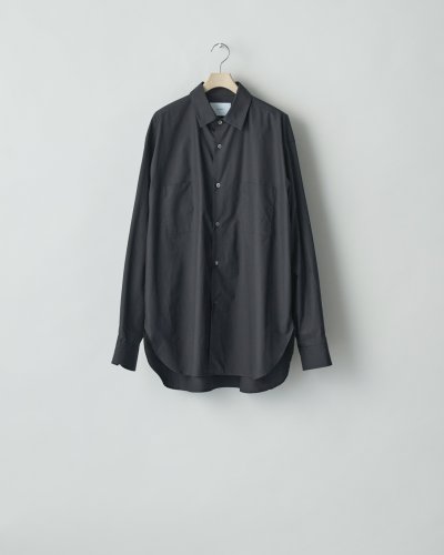 画像1: ssstein       OVERSIZED DOWN PAT SHIRT・DARK CHARCOAL