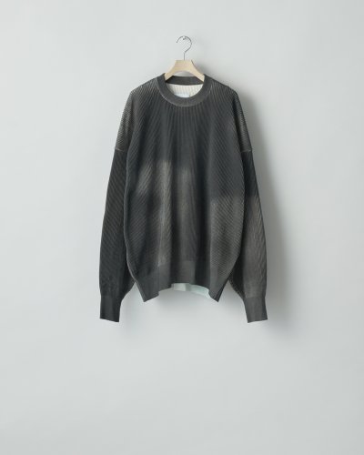 画像1: ssstein         DISCOLORATION RIB KNIT LS・GREY