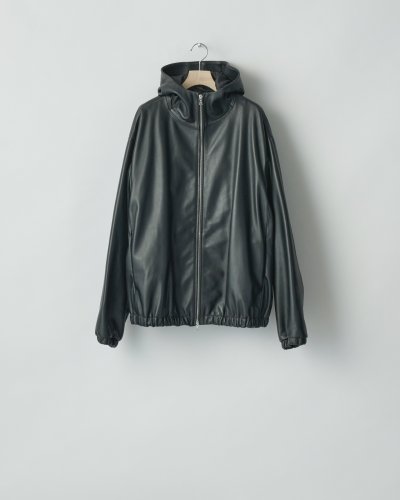 画像1: ssstein         LEATHER HOODED SHORT JACKET