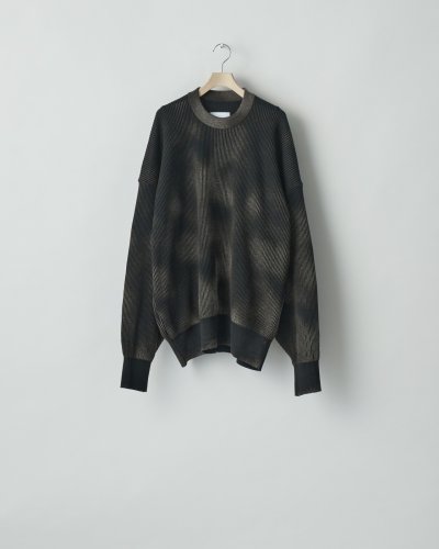 画像1: ssstein         DISCOLORATION RIB KNIT LS・BLACK