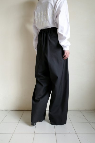 画像12: ssstein       OVERTUCKED EXTRA WIDE TROUSERS・BLACK