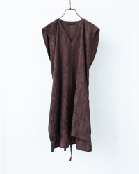 ANTHEM A       MISTY JACQUARD  V-NECK TOPS・BROWN