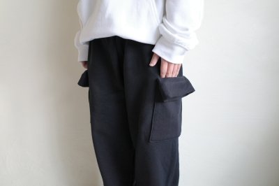 画像17: RELAX FIT       リラックスフィット ”Sweat Cargo Pants”スウェットカーゴパンツ・ブラック