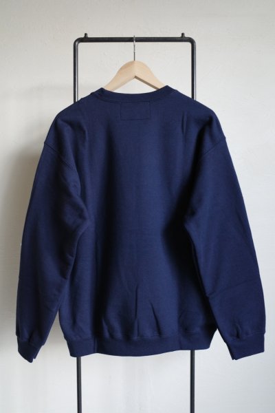 画像2: RELAX FIT       リラックスフィット ”Muff Pocket Crew Sweat”スウェットシャツ・ネイビー