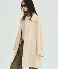 FOLL       cotton washed journey coat・faded beige