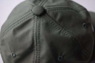 画像4:  GARBAGE      PRE CURVE BRIM 6 PANEL CAP (4:33)・OLIVE×WHITE EMB