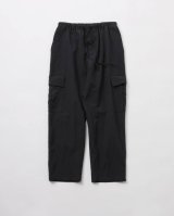 FOLL       wool paper relax cargo pants・dark navy