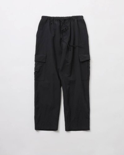 画像1: FOLL       wool paper relax cargo pants・dark navy