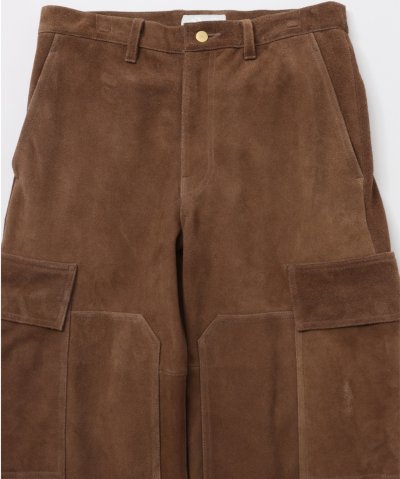 画像2: FOLL       goat suede double knee cargo pants・brown suede