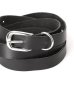 画像2: FOLL       firstclass leather basic belt・black (2)