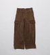 画像1: FOLL       goat suede double knee cargo pants・brown suede (1)