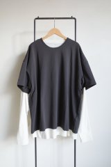 phebus       LAYERED T-SHIRTS・CHARCOAL×IVORY S5