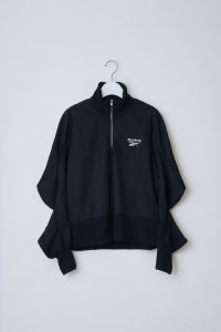 naokitomizuka       Reebok half zip deformed sweatshirts・black 