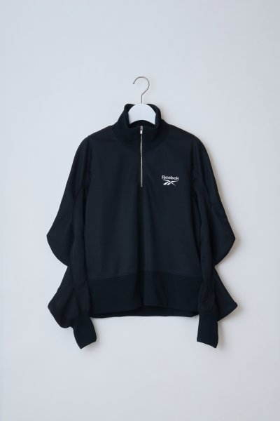 画像1: naokitomizuka       Reebok half zip deformed sweatshirts・black 