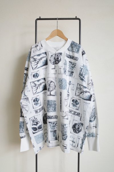 画像1: TENHALF       GRAPHIC SHIRT・WHITE