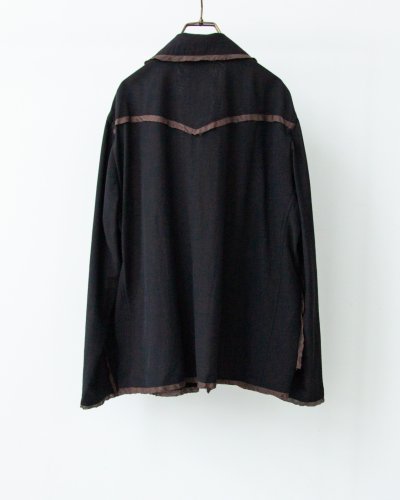 画像2: ANTHEM A        WOOL RAYON TROPICAL EMBROIDERY JACKET・BLACK