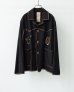 画像1: ANTHEM A        WOOL RAYON TROPICAL EMBROIDERY JACKET・BLACK (1)