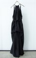 画像2: ANTHEM A        COTTON SILK DRAPE BUSTLE DRESS・BLACK (2)