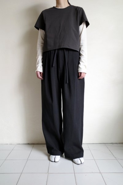 画像16: phebus       30%OFF LAYERED T-SHIRTS・CHARCOAL×IVORY S1