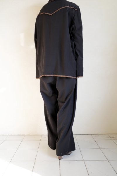 画像15: ANTHEM A        WOOL RAYON TROPICAL EMBROIDERY JACKET・BLACK