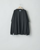 ssstein         OVERSIZED LAYERED SLEEVE TEE ・BLACK