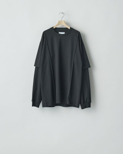 画像1: ssstein         OVERSIZED LAYERED SLEEVE TEE ・BLACK