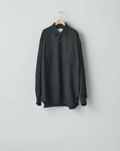 画像1: ssstein          VIS/LI TWILL OVERSIZED LS SHIRT・BLACK