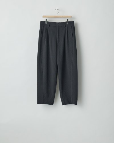 画像1: ssstein          GRADATION PLEATS TWIST SEAM WIDE TROUSERS・BLACK