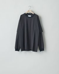 ssstein         OVERSIZED LAYERED SLEEVE TEE ・DARK NAVY