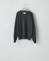 ssstein         WOOL SILK KNIT TUCKED LS・BLACK