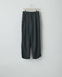 ssstein          VIS/LI TWILL WIDE EASY TROUSERS・BLACK