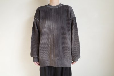 画像6: ssstein         DISCOLORATION RIB KNIT LS・GREY