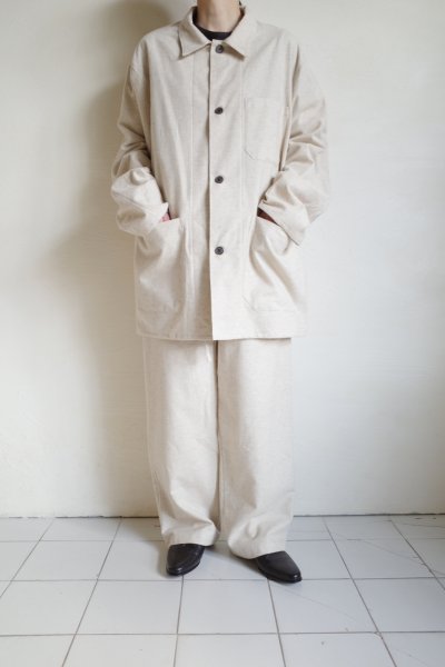 画像14: FOLL       cotton linen pyjama jacket・natural