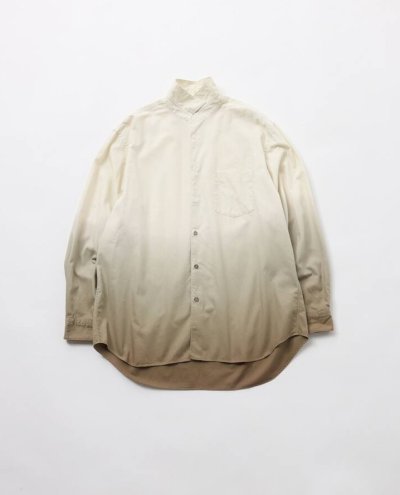 画像2: FOLL       cotton serge gradation shirt・brown