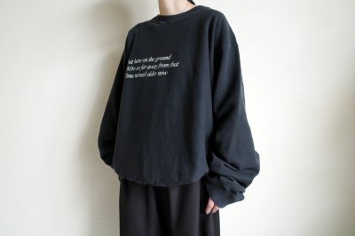 画像18: Fujimoto       overdyed sweatshirt "BROKEN THINGS"・BLACK