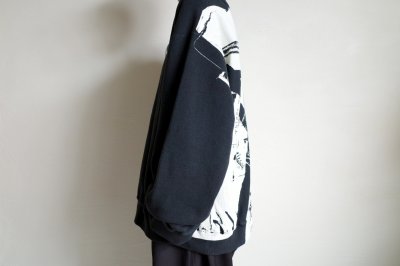 画像11: Fujimoto       overdyed sweatshirt "BROKEN THINGS"・BLACK